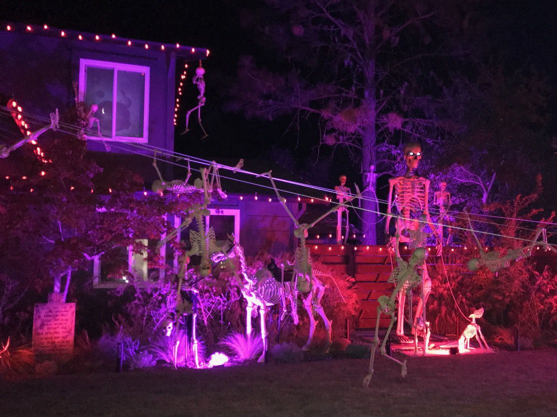 Skeletons take over Napa house for Halloween